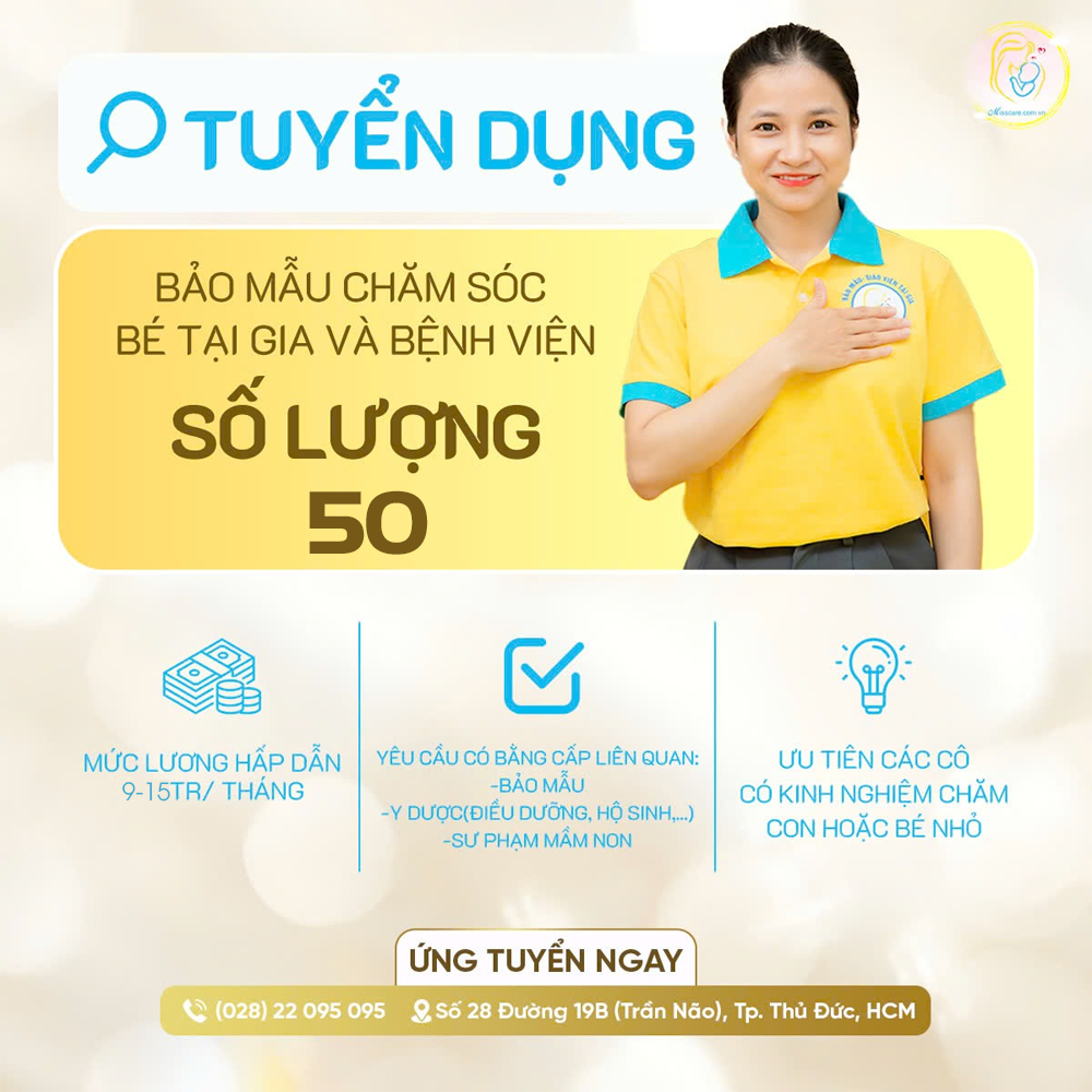 TUYỂN DỤNG BẢO MẪU, GIÁO VIÊN, ĐIỀU DƯỠNG 2025